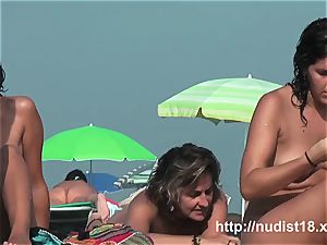 eyed this dame on naked beach in Spain