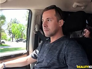Monique Alexander blows a phat cock in the car