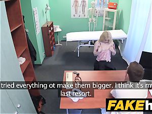 fake clinic Fit platinum-blonde deep throats fuck-stick