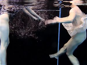two dolls swim and get bare jaw-dropping